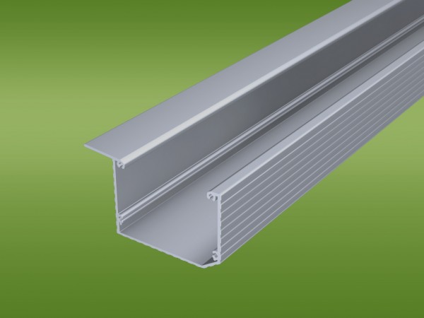 Kastenrinne aus Aluminium in silber