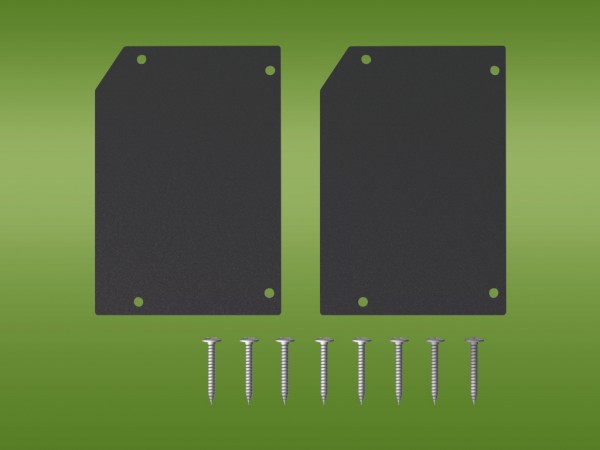 Kastenrinnen Endstück Set aus Aluminium in anthrazit