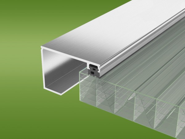 25 mm Randprofil mit Schrauben, Dichtungen und Untergummi