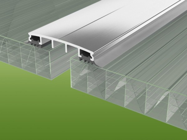 Verbindungsprofil mit Schrauben, Dichtungen und Untergummi für 25 mm Platten