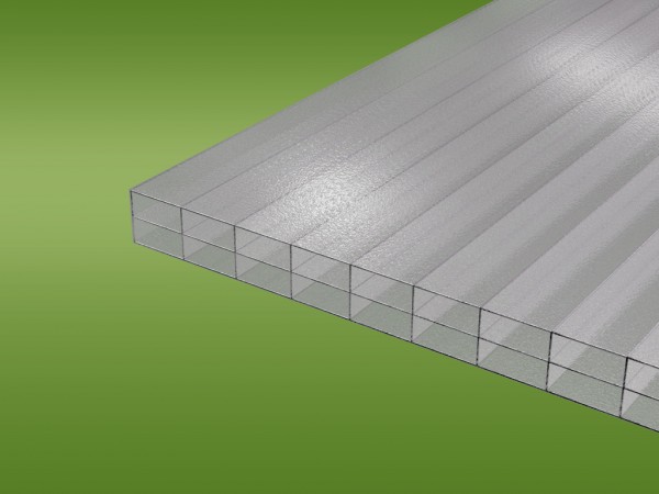 Polycarbonat Stegplatten 16 mm klar Eiskristall