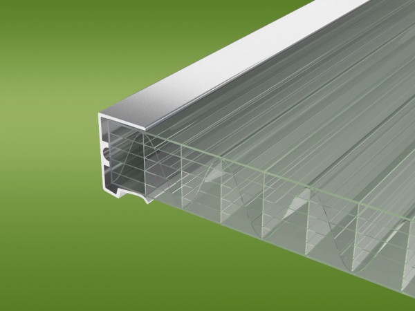 25 mm U-Profil mit Tropfkante aus Aluminium