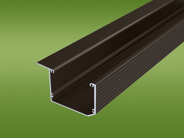 Kastenrinne aus Aluminium in braun