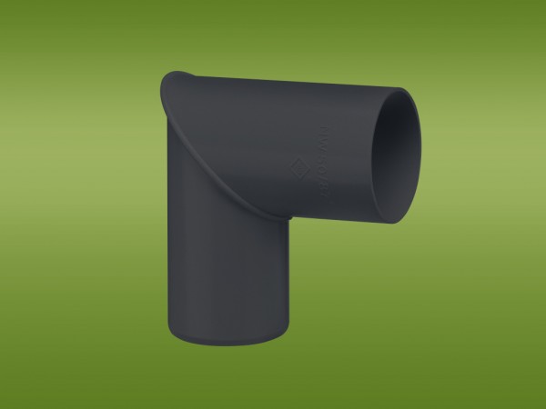 Rohrbogen 87° anthrazit