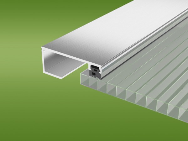 Randprofil mit Schrauben, Dichtungen und Untergummi für 8 mm Platten