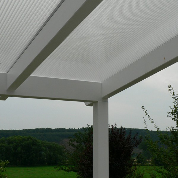 Anwendung - Stegplatten aus Polycarbonat klar Eiskristall 16 mm