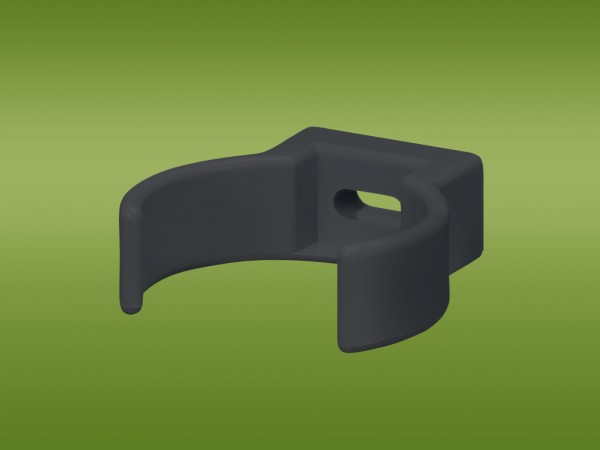 Kunststoff - Clip zur Befestigung von Fallrohren in anthrazit