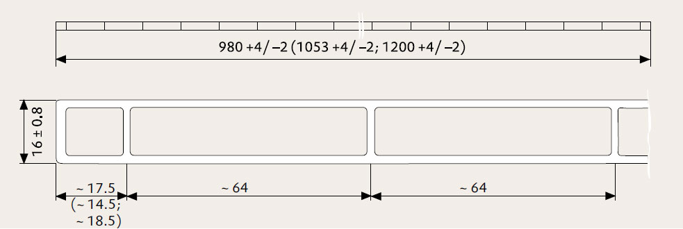 Zeichnung einer Plexiglas Stegplatte 16/64