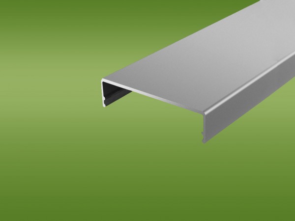 Klemmdeckel silber pulverbeschichtet - RAL 9006