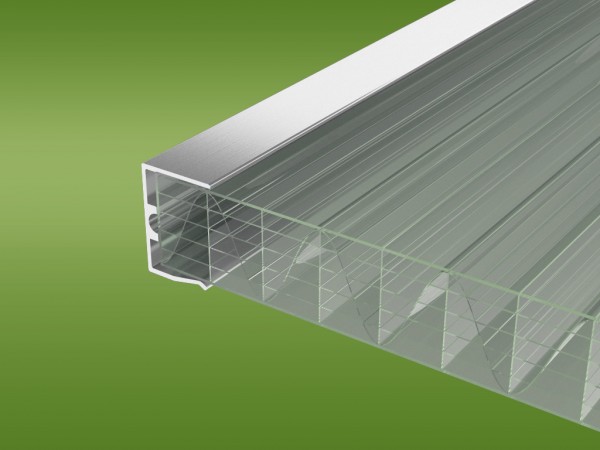 25 mm U-Profil ohne Tropfkante aus Aluminium