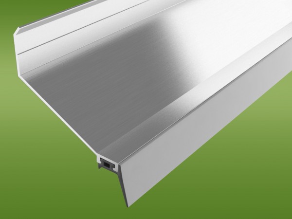 Wandanschlußprofil aus Aluminium mit Dichtungen