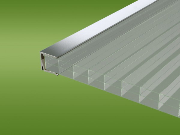 16 mm U-Profil mit Tropfkante aus Aluminium