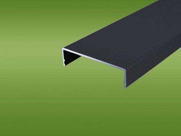 Klemmdeckel anthrazit pulverbeschichtet - RAL 7016