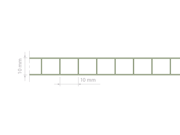 Stegplatten 10mm in klar - Lexan Thermoclear