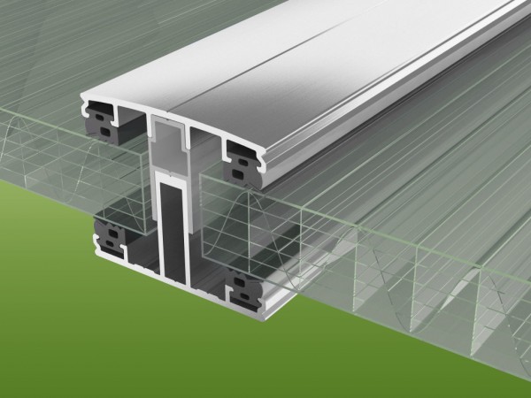 Mittelsprosse mit Schrauben und Dichtungen für 25 mm Platten mit thermischer Trennung