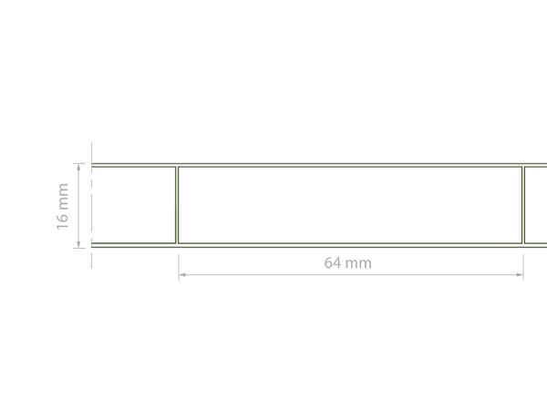 Stegplatten Alltop 16/64 farblos 29080 - Die Edle - Querschnitt